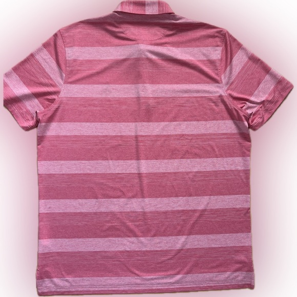 ⛳️🏌️🍓Like New Johnnie-O Wide Striped Strawberry (Heathered Pinks) Polo Men’s XL - Picture 4 of 17